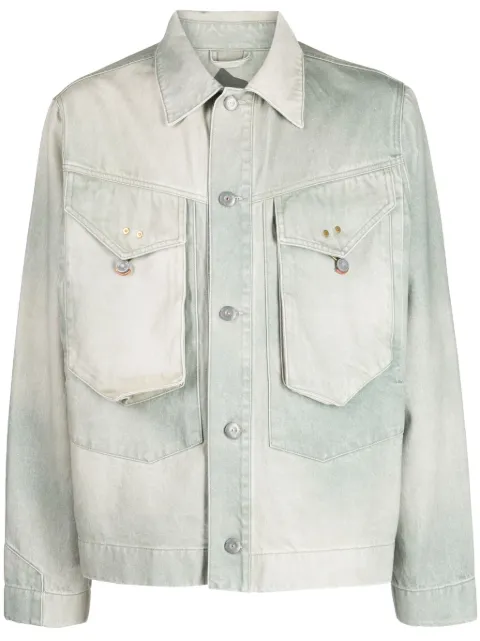 OBJECTS IV LIFE panelled denim jacket Green OBJ00320101