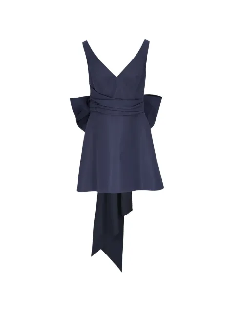 Carolina Herrera V-neck bow mini dress Blue ICN11N508SFA493