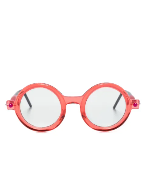 Kuboraum P1 round-frame tinted sunglasses Red KRS0P1ORD000002F