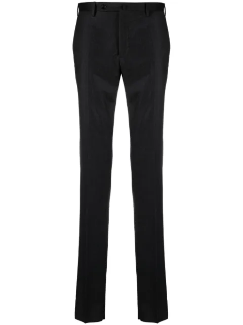 Incotex slim-cut virgin-wool trousers Black 1T00351645A