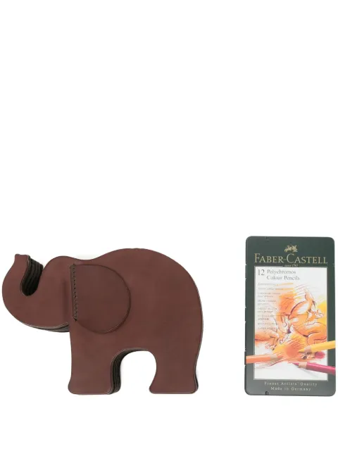 Graf von Faber-Castell medium Elephant leather pen holder Grey 118721