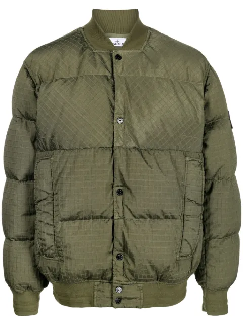 Stone Island Compass-motif puffer jacket Green 791543232