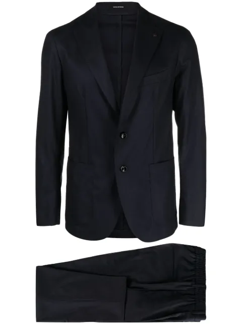 Tagliatore single-breasted virgin wool blend suit Blue DAKAR22K14C90040