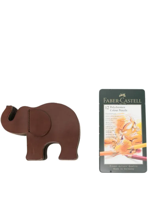 Graf von Faber-Castell small Elephant leather pen holder Brown 118722