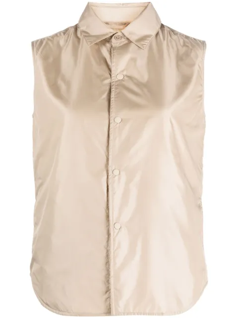ASPESI shimmer press-stud fastening gilet Neutrals 3N027961