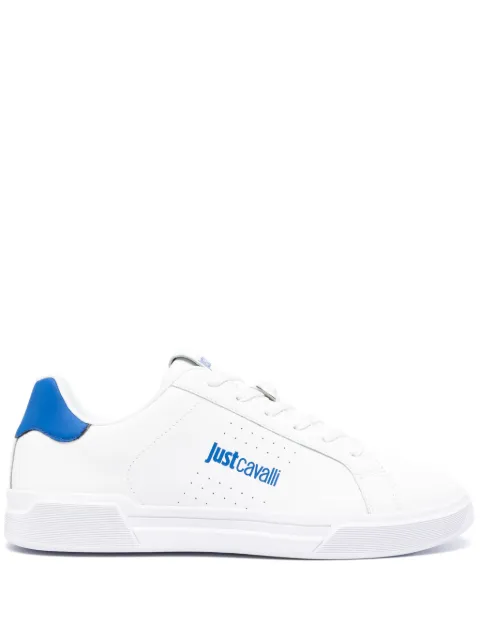 Just Cavalli Tiger Head-motif leather sneakers White 75QA3SB3ZP287