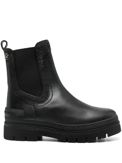 Tommy Hilfiger Chelsea felted boots Black FW0FW07655