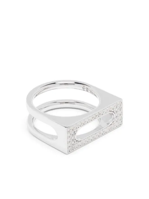 Tom Wood Cage Single zirconium-embellished silver ring Silver RC10111CZ115S925