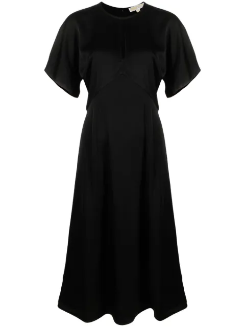 Michael Michael Kors flared satin midi dress Black MF381OI99G