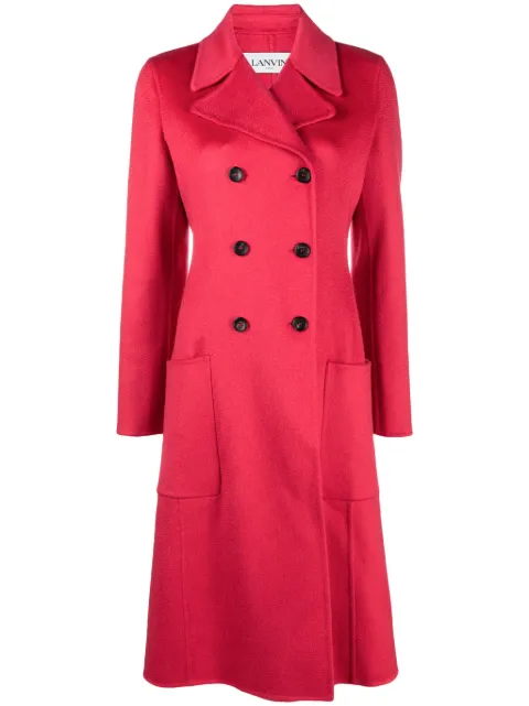 Lanvin double-breasted cashmere coat Pink RWCO00055746A23