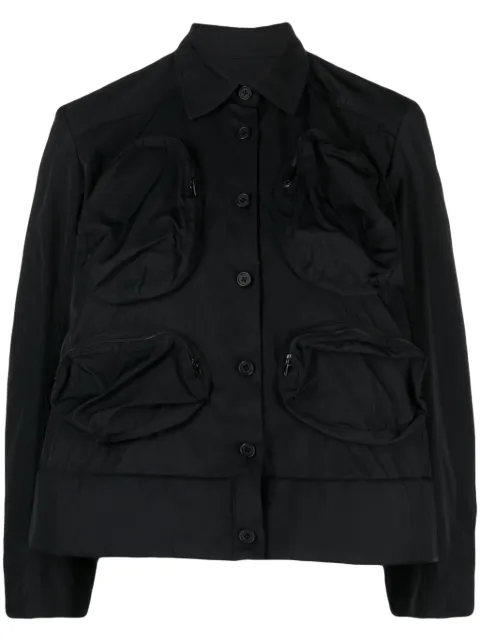 Melitta Baumeister Foam taffeta shirt Black MB11AW23BLKCRCTAF