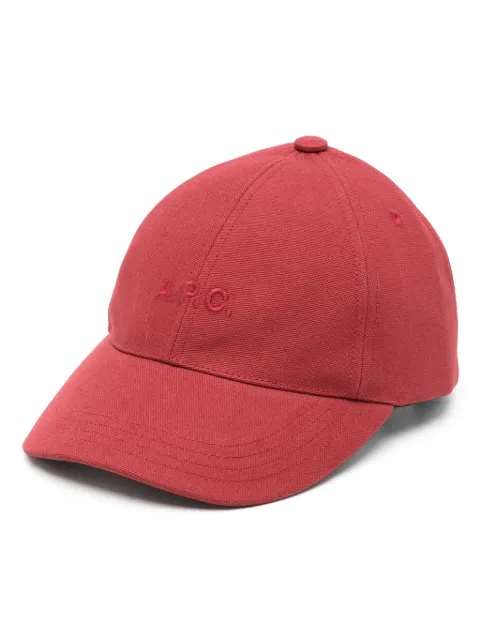 A.P.C. Charlie logo-embroidered baseball hat Red COCPRM24069