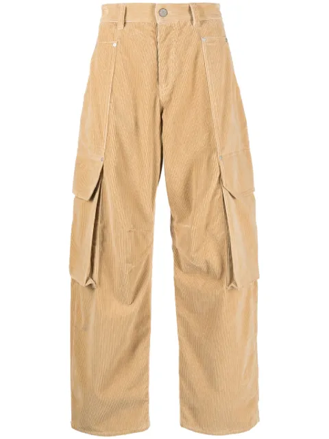 Palm Angels corduroy cotton cargo trousers Brown PMCF027F23FAB0016160