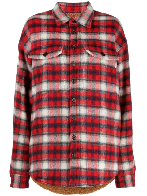 DSQUARED2 check-print long-sleeve shirt Red S72DL0741S78105