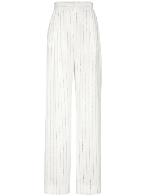 Philipp Plein striped tailored trousers White SADCWRT1471PTE008N