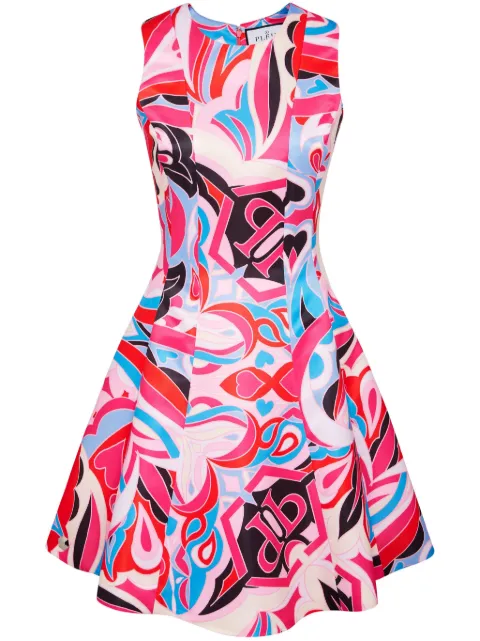 Philipp Plein Colorful Circus flared dress Pink SADCWRG2875PTE060N