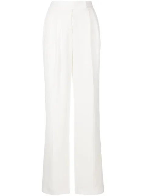TOM FORD pleat-detail straight-leg trousers White PAW551FAX1094