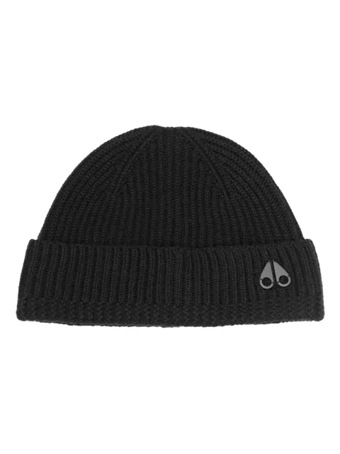 Moose Knuckles ribbed-knit wool beanie Black M33MA518