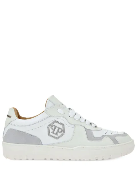 Philipp Plein Hexagon low-top leather sneakers White SADSUSC0545PLE010N
