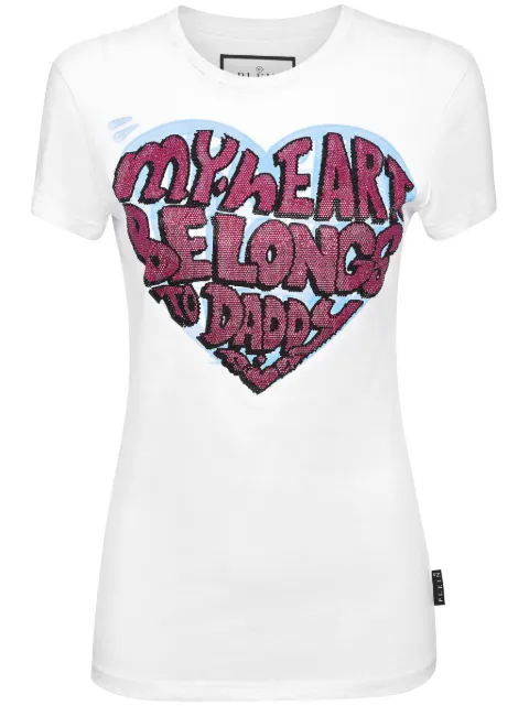 Philipp Plein Pure crystals-embellished T-shirt White SADCWTK3116PJY002N