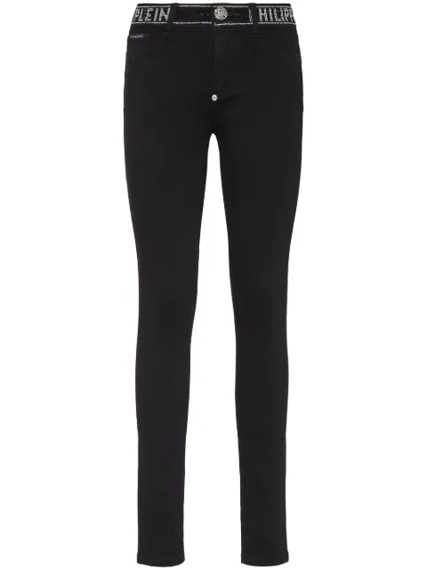 Philipp Plein Strass stretch-denim leggings Black SADCWDT2503PDE004N