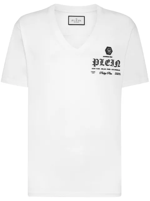 Philipp Plein logo-print cotton T-shirt White SADCMTK7147PJY002N