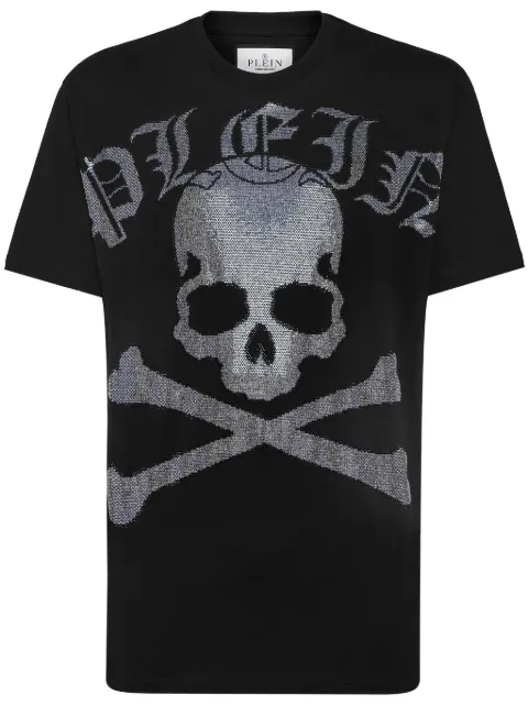Philipp Plein Gothic Plein cotton T-shirt Black SADCMTK6968PJY002N