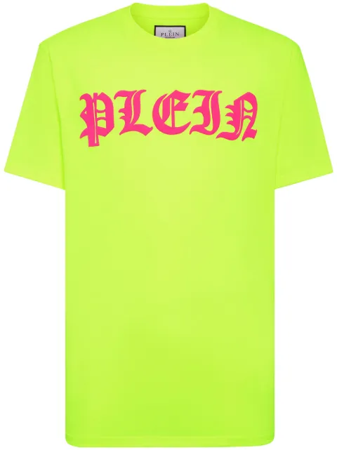 Philipp Plein Gothic Plein cotton T-shirt Yellow SADCMTK6859PJY002N