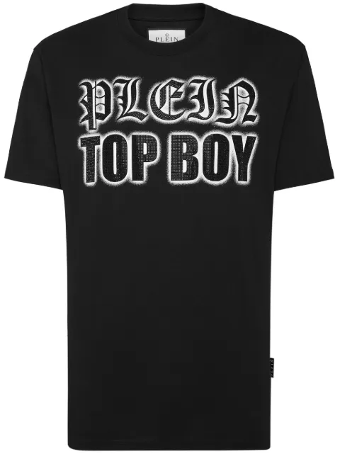 Philipp Plein crystal-embellished cotton T-shirt Black SADCMTK6830PJY002N