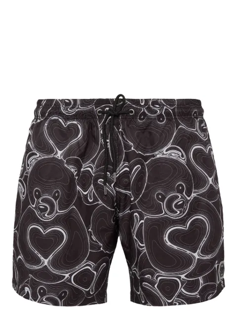 Philipp Plein bear-print swim shorts Black SADCMMX0093PNY002N