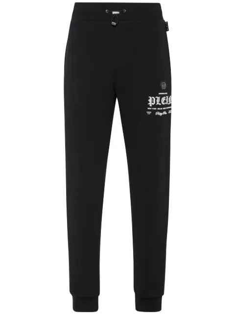 Philipp Plein logo-print track pants Black SADCMJT2308PJO002N