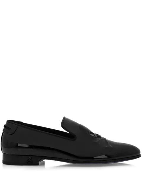 Philipp Plein patent leather loafers Skull&Bones Black SADSMSB0743PLE077N