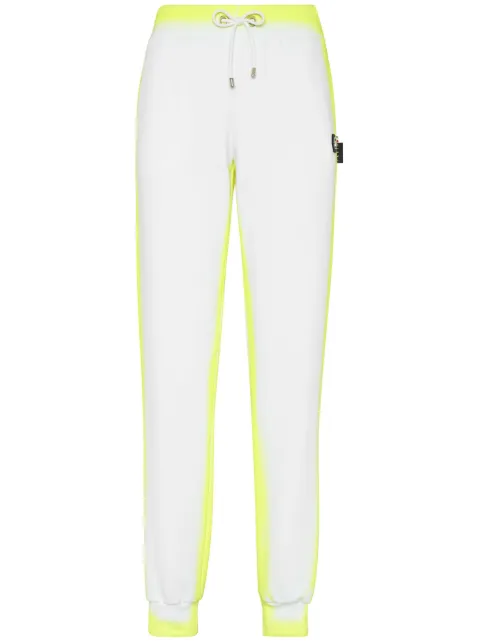 Philipp Plein Fluo cotton track pants White SADCWJT1858PJY002N