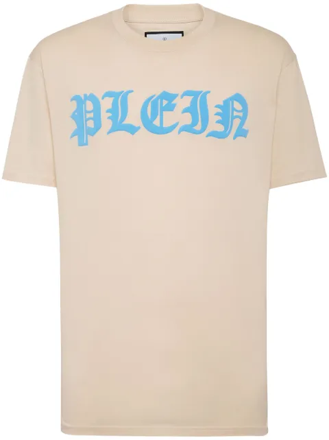Philipp Plein Gothic Plein cotton T-shirt Neutrals SADCMTK6859PJY002N