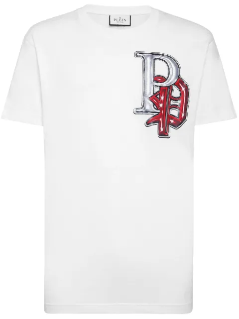 Philipp Plein Gothic Plein cotton T-shirt White SADCMTK6770PJY002N
