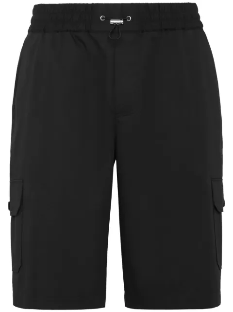 Philipp Plein drawstring cargo shorts Black SADCMRT1303PTE003N