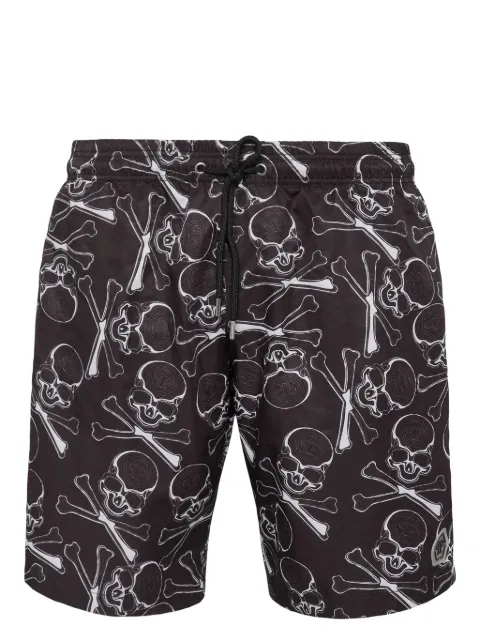Philipp Plein skull-print drawstring swim trunks Black SADCMMX0091PNY002N
