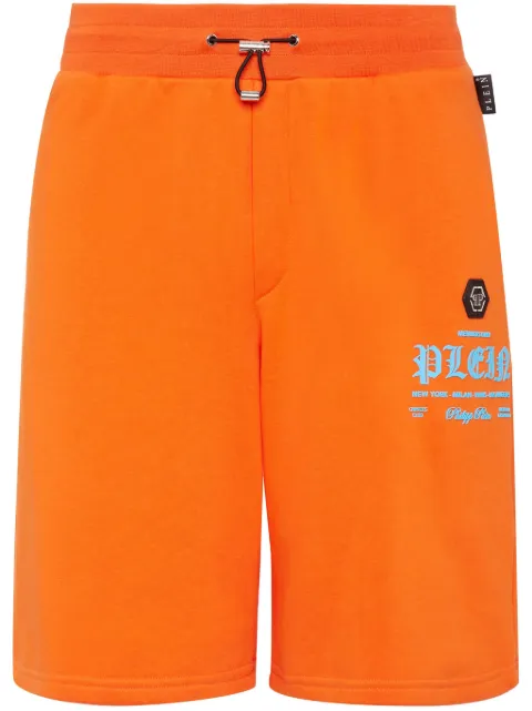 Philipp Plein logo-print track shorts Orange SADCMJT2309PJO002N