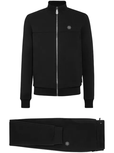 Philipp Plein Gothic Plein logo-print tracksuit Black SADCMJJ0651PJO002N