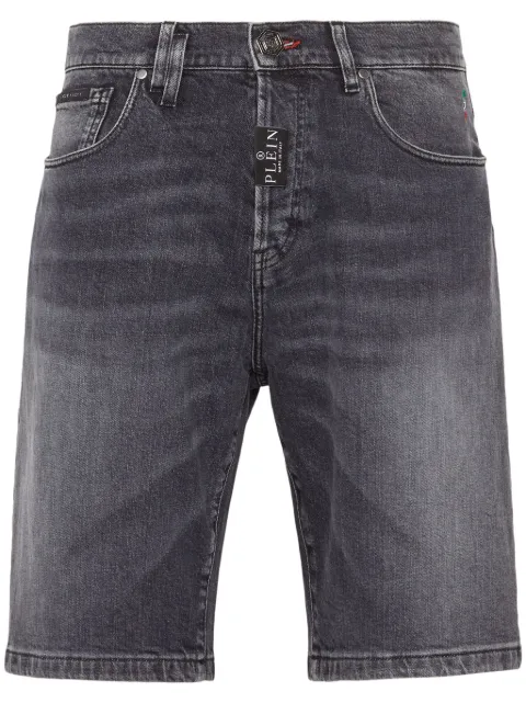 Philipp Plein Formentera low-rise denim shorts Grey SADCMDT3755PDE004N
