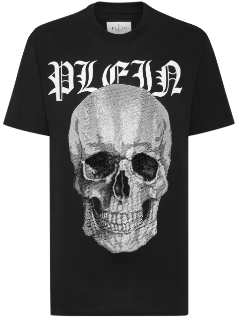 Philipp Plein crystal-embellished cotton T-shirt Black SADCMTK6849PJY002N