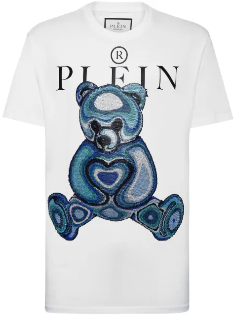 Philipp Plein Teddy Bear cotton T-shirt White SADCMTK6847PJY002N