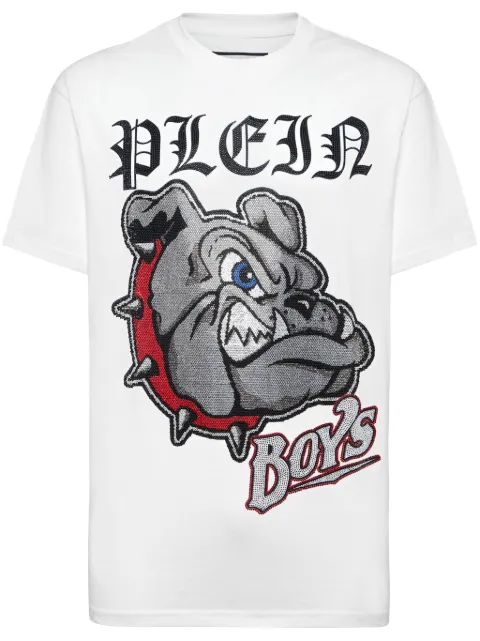 Philipp Plein Bulldogs cotton T-shirt White SADCMTK6798PJY002N