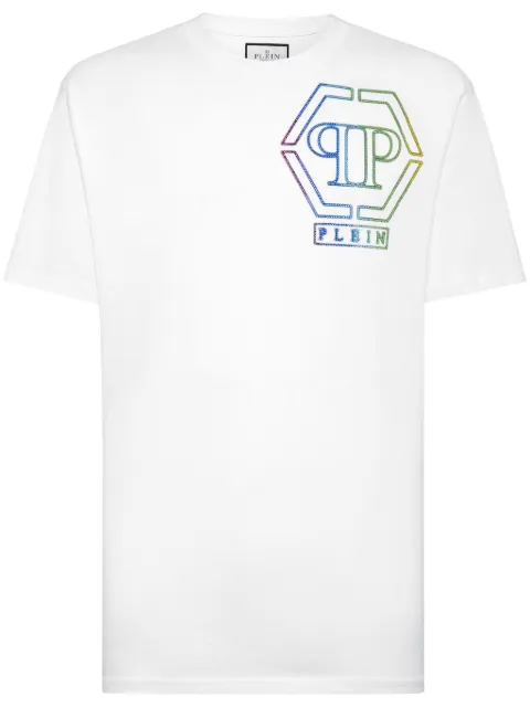Philipp Plein logo-embellished cotton T-shirt White SADCMTK6795PJY002N