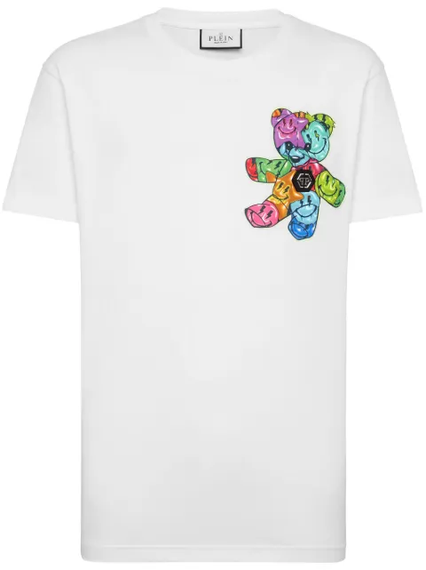Philipp Plein graphic-print cotton t-shirt White SADCMTK6780PJY002N