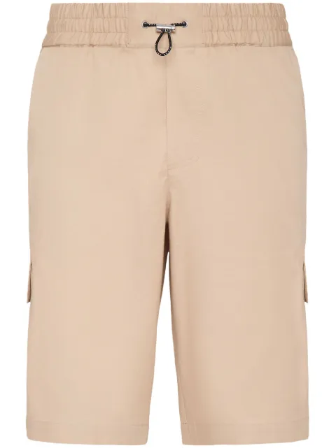 Philipp Plein toggle-fastened cargo shorts Neutrals SADCMRT1303PTE003N