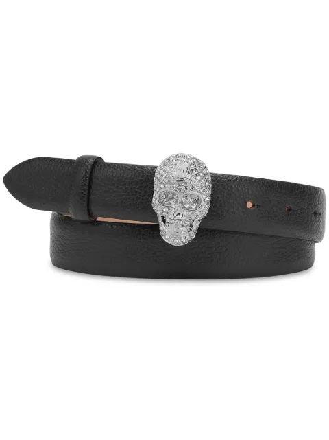 Philipp Plein Skull leather belt Black SADAWVA0421PLE010N