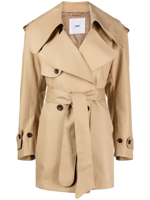 JNBY belted double-breasted trench coat Brown 5N9911560