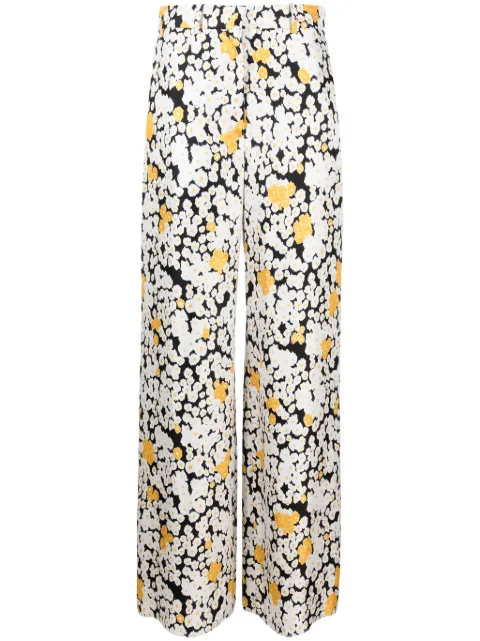 Lanvin floral wide-leg trousers White RWTR00105762A23