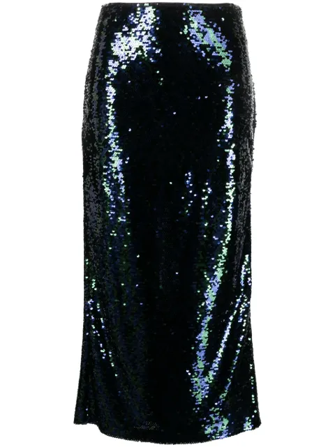 Chiara Ferragni sequin-embellished midi skirt Blue 75CBE833JR003